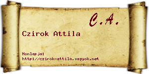 Czirok Attila névjegykártya