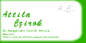 attila czirok business card